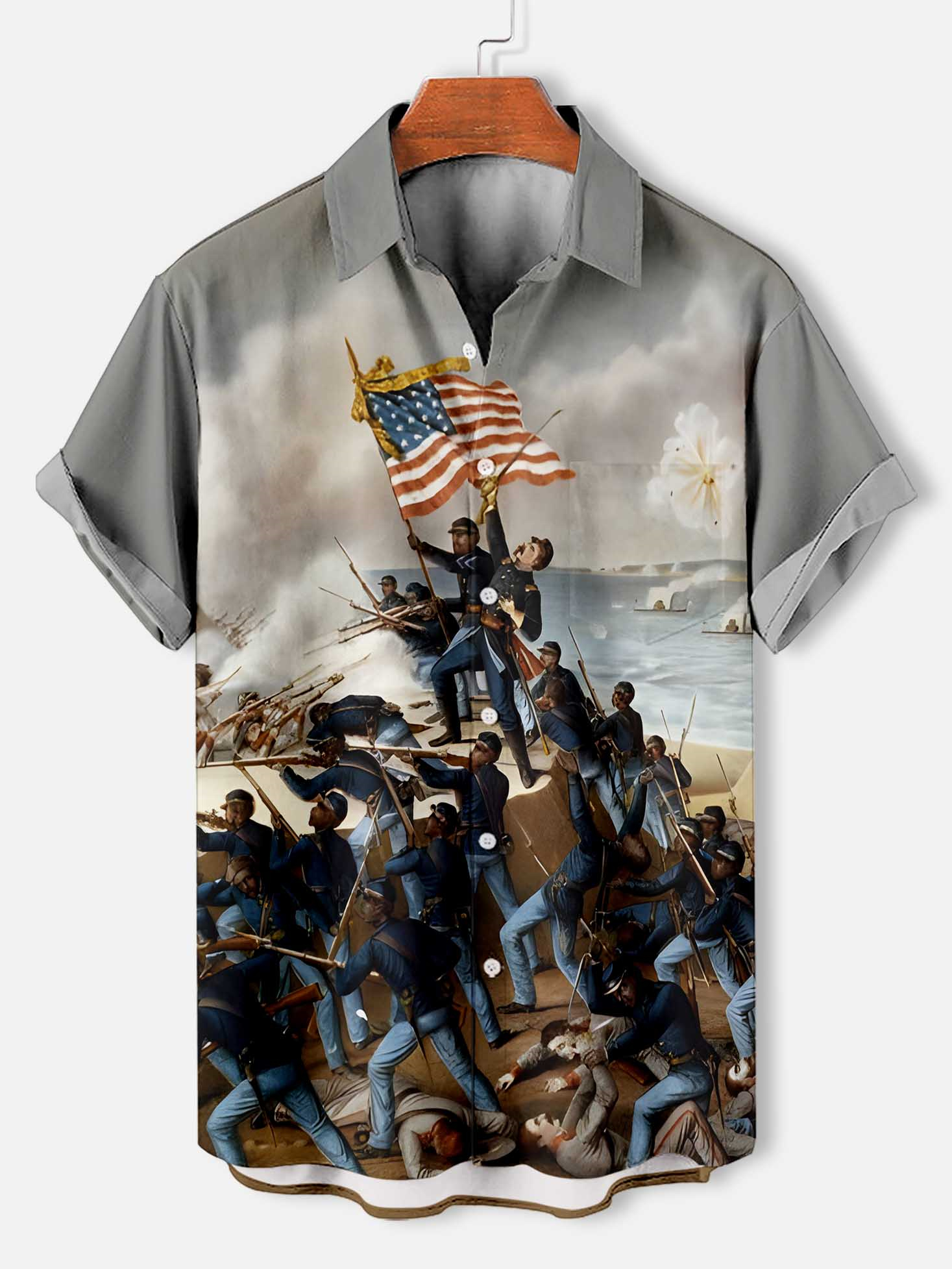 Men's Historical War Illustrated Short Sleeve Shirt