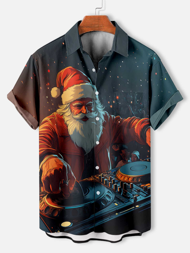 Men's Christmas Graphic Short Sleeve Shirt