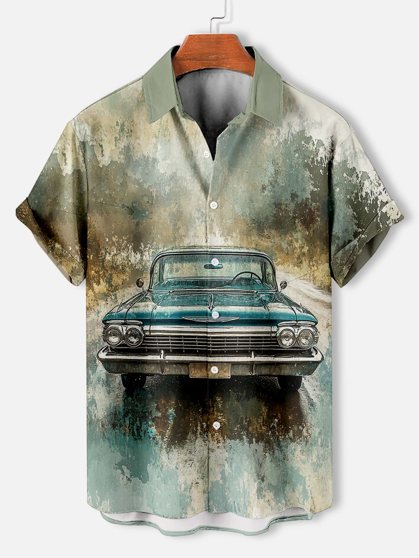 Men's Car Graphic Short Sleeve Shirt