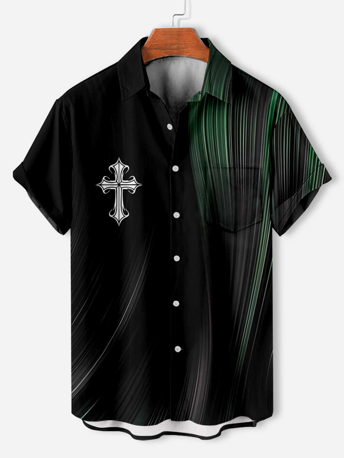Men's faith-themed short-sleeved shirt