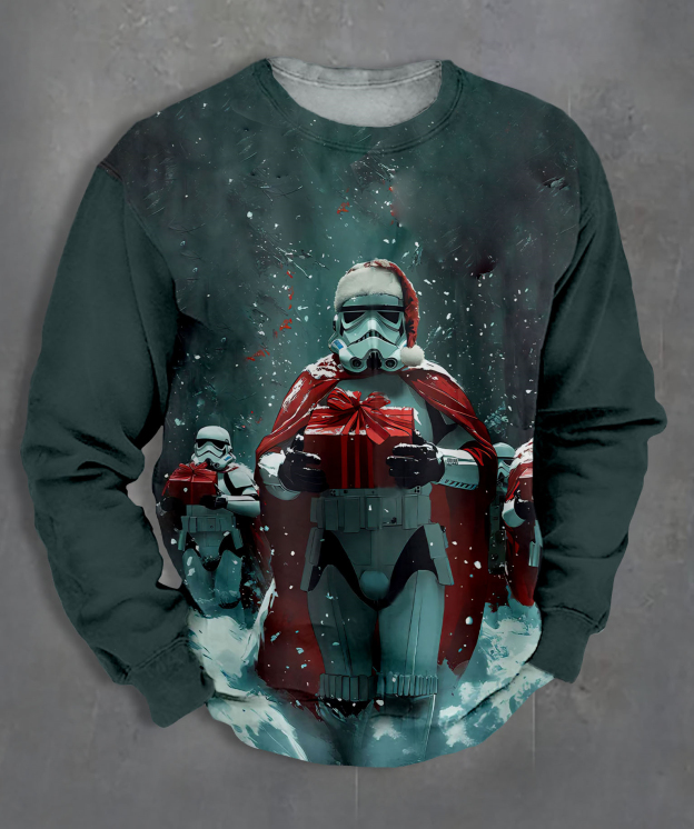 Men's Casual Classic Movie Graphic Long Sleeve Sweater