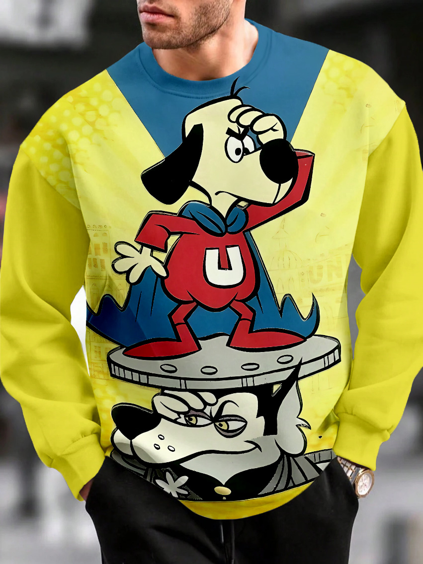 Men's Casual Classic Movie Graphic Long Sleeve Sweater