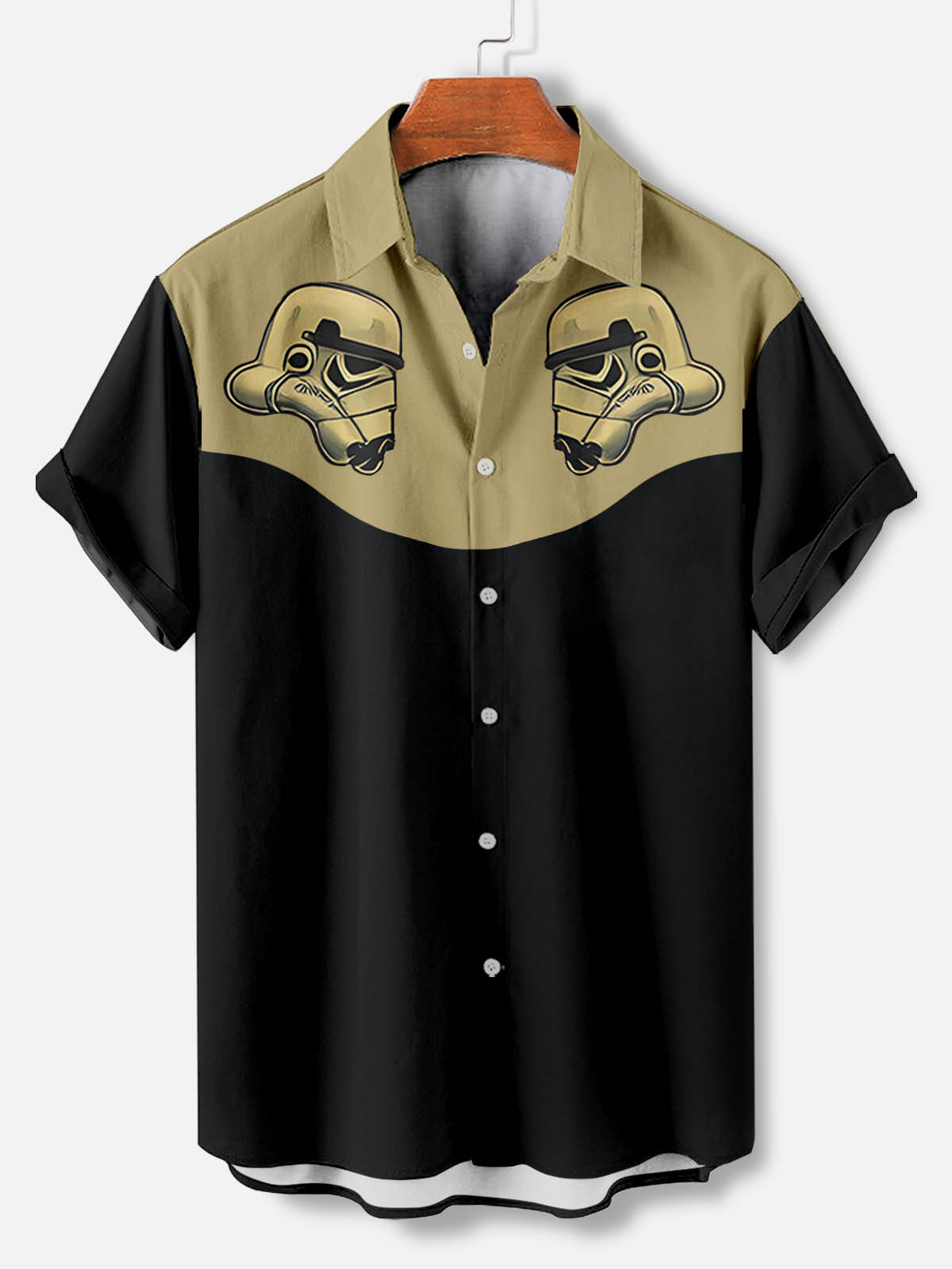 Men's Retro Art Cartoon Graphic Short Sleeve Shirt