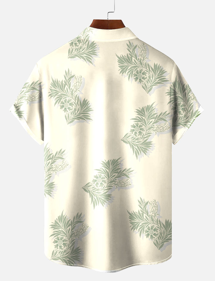 Men's Short Refreshing elegant hawaii Sleeve Shirt 