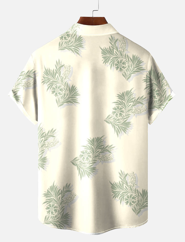 Men's Short Refreshing elegant hawaii Sleeve Shirt 