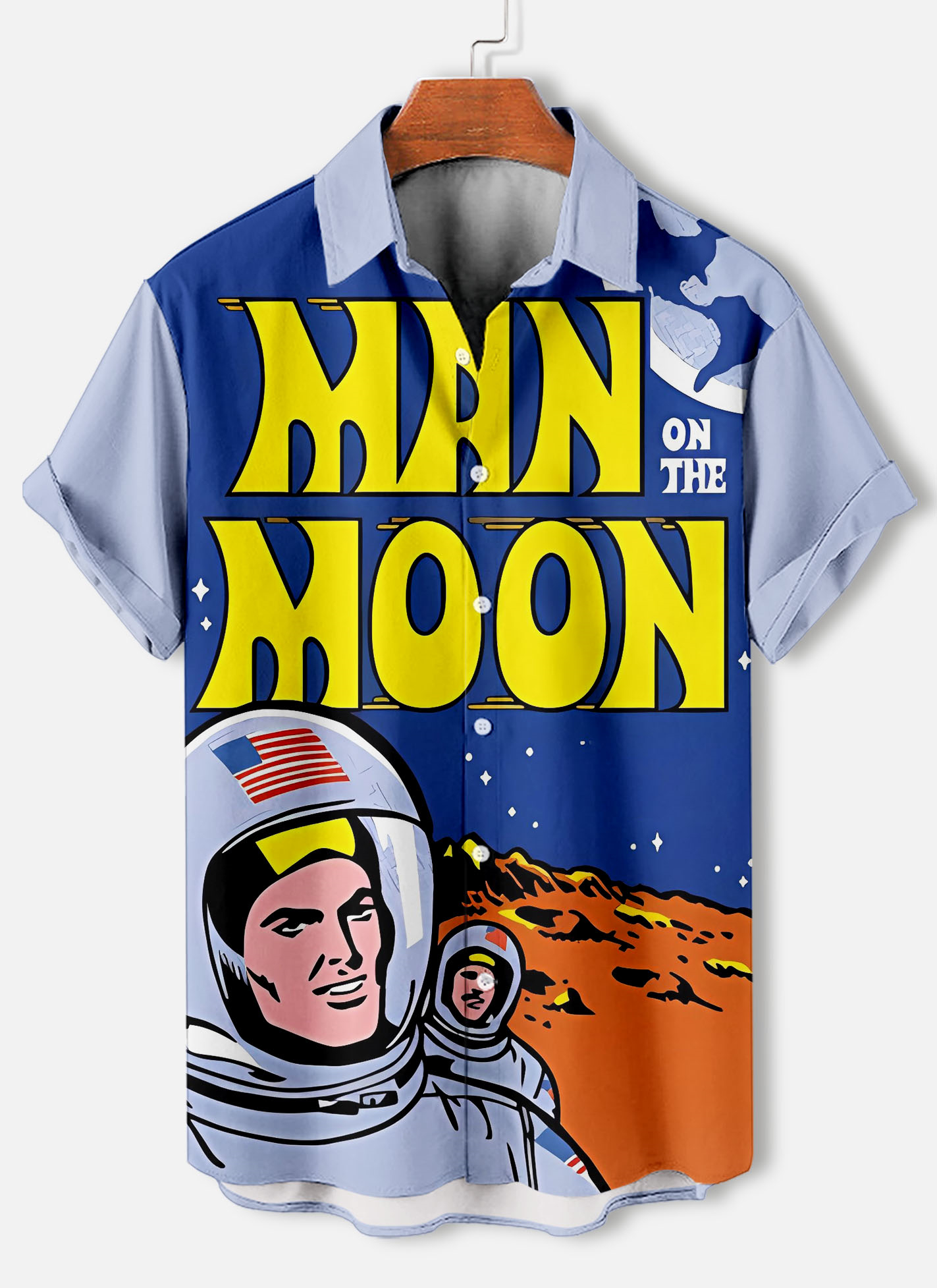 Men's Vintage Magazine Style Short Sleeve Shirt