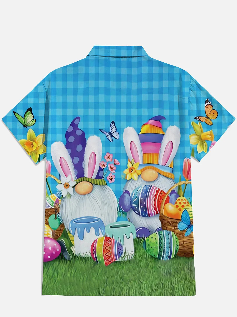 Men's Easter Print Short Sleeve Shirt