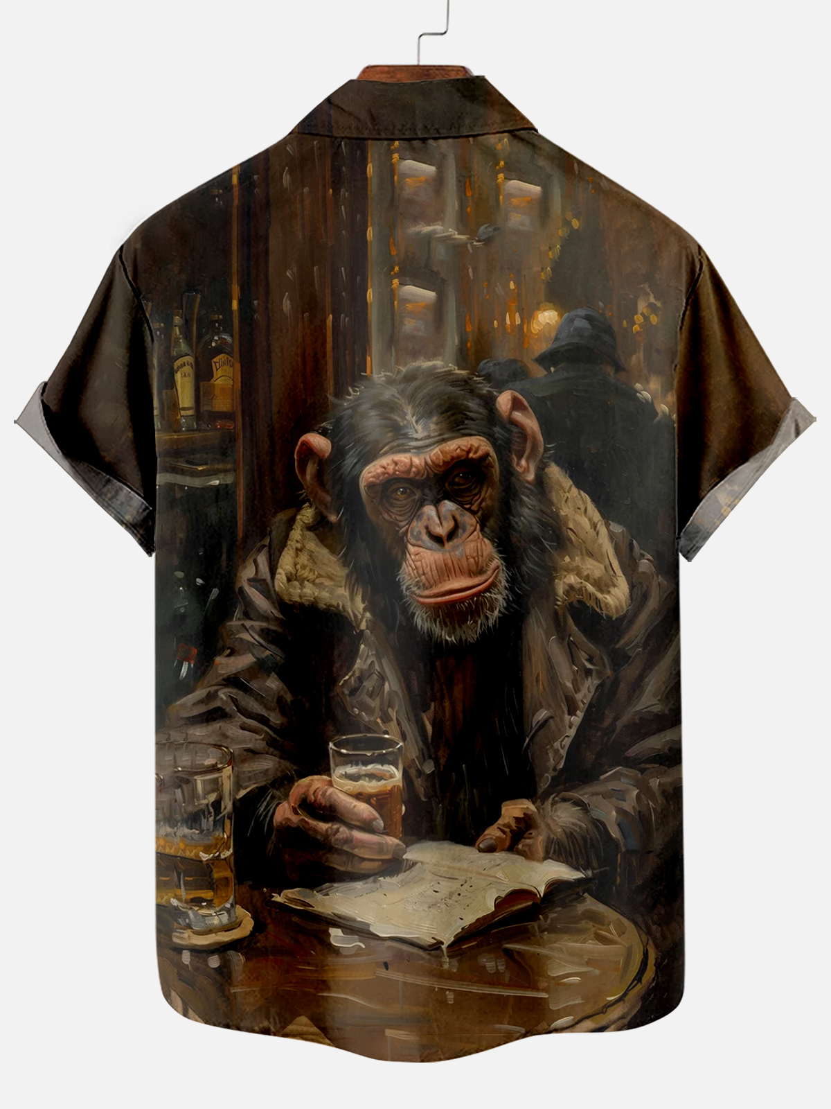 Vintage Gorilla Tavern Print Short Sleeve Shirt