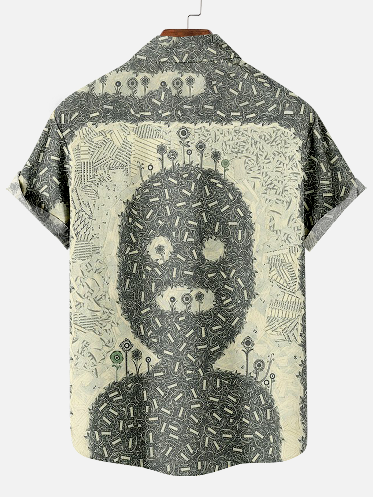 Men's Dollar Pattern Art Short Sleeve Shirt