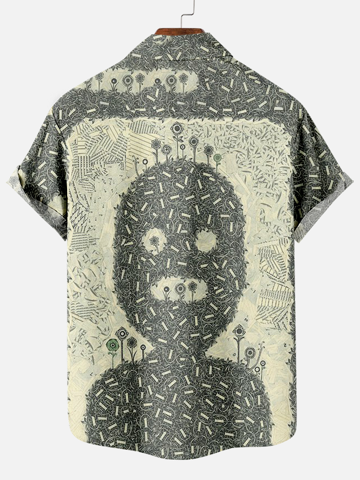 Men's Dollar Pattern Art Short Sleeve Shirt
