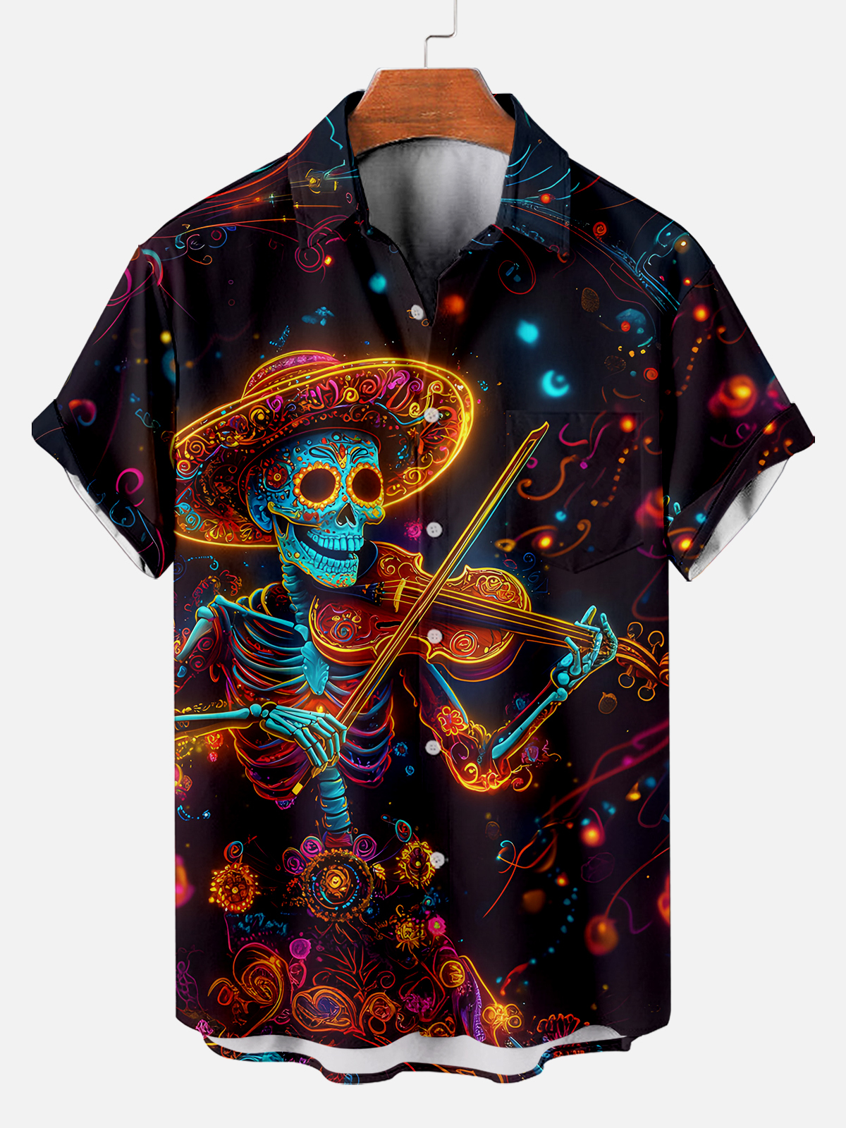 Men's Hawaiian Fun Little Yellow Duck Holiday Casual Short Sleeve Shir