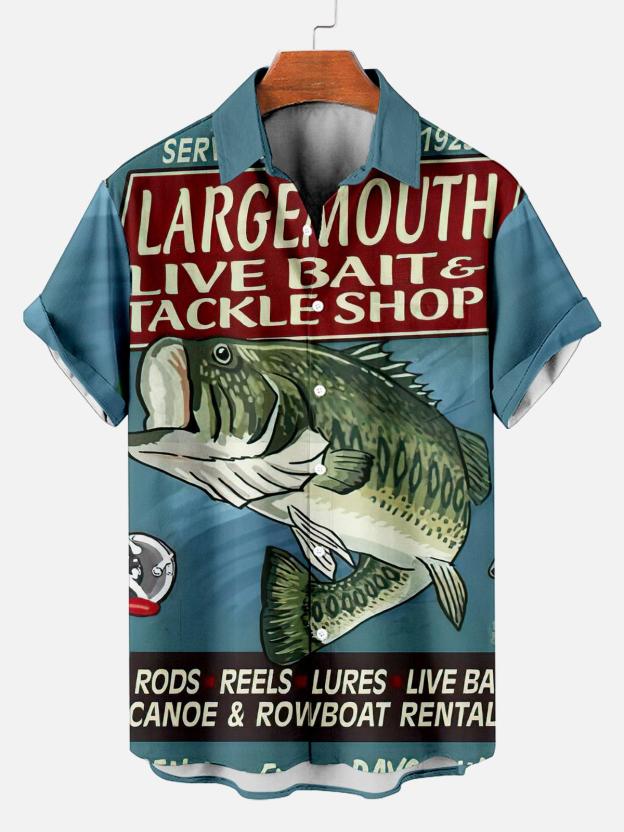 Reggae music skull pattern vacation casual short sleeved shirt