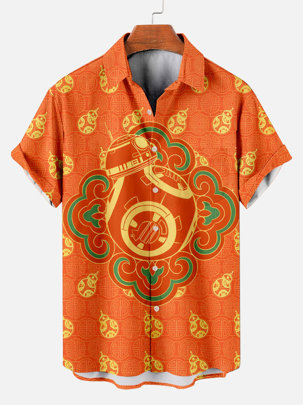 [Copy]Men's Vintage Witch Oil Painting Art Halloween Short Sleeve Shirt