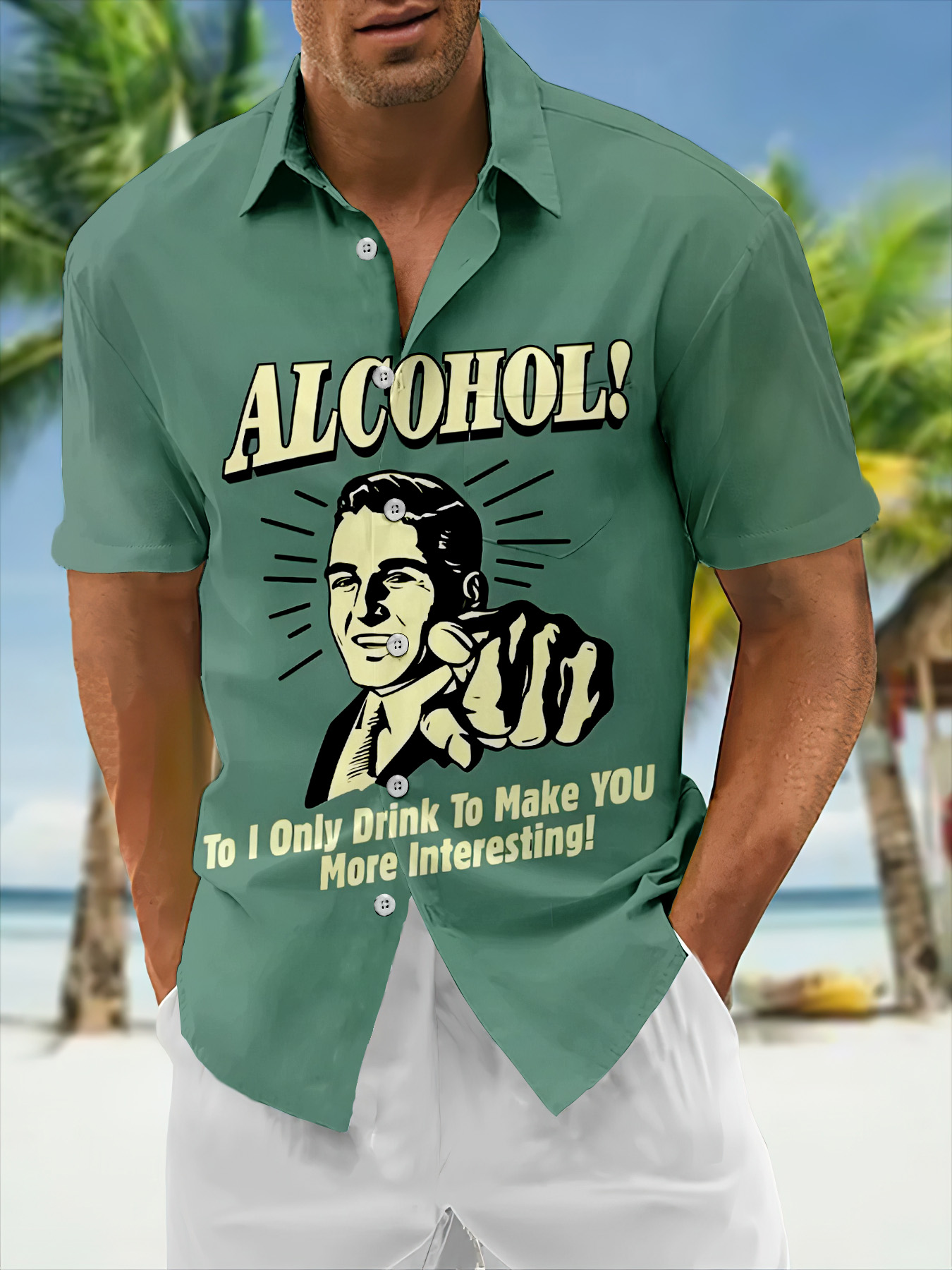 Men's Fun Slogan Short Sleeve Shirt
