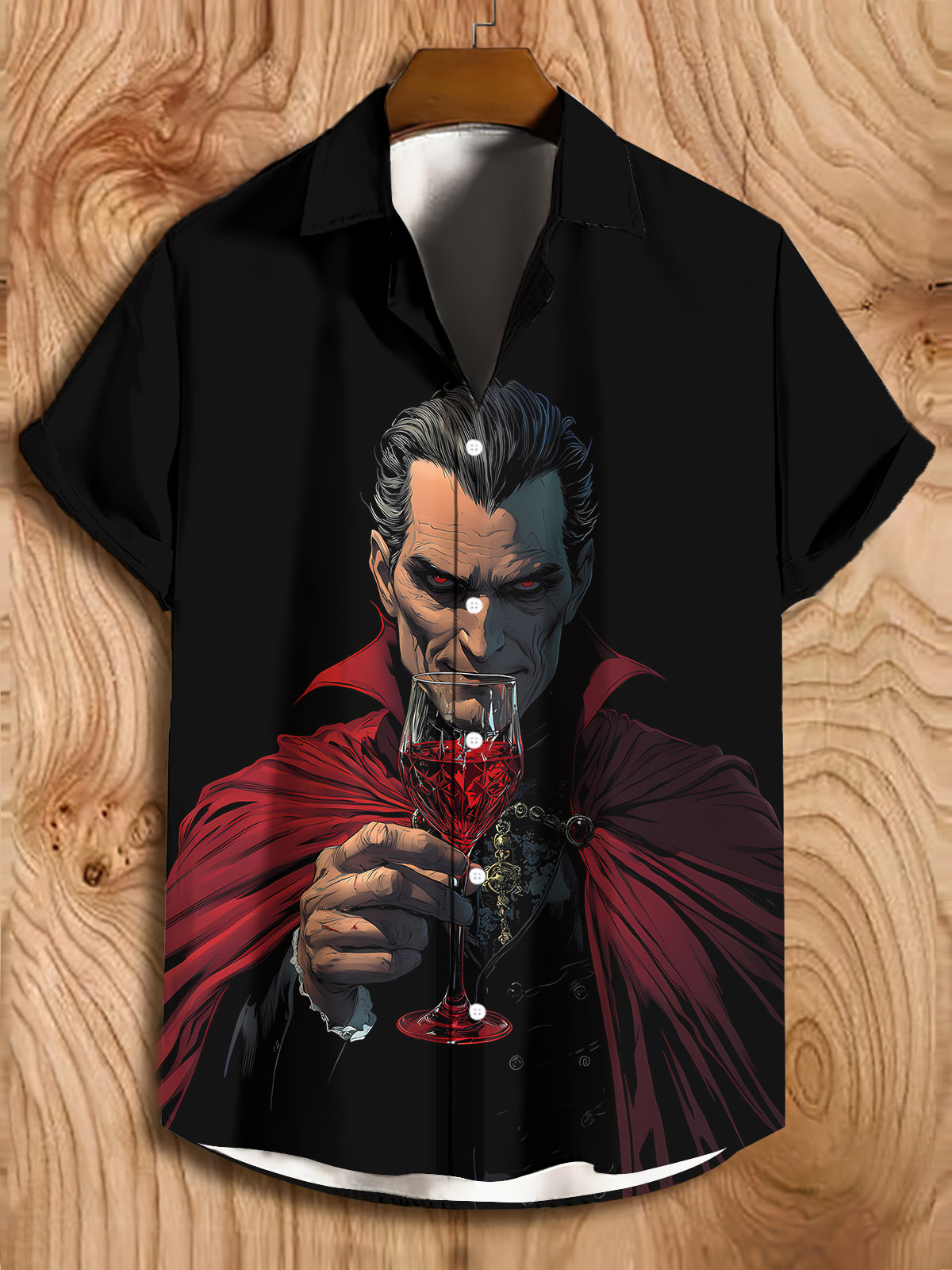 Men's Halloween Atmosphere Graphic Short Sleeve Shirt