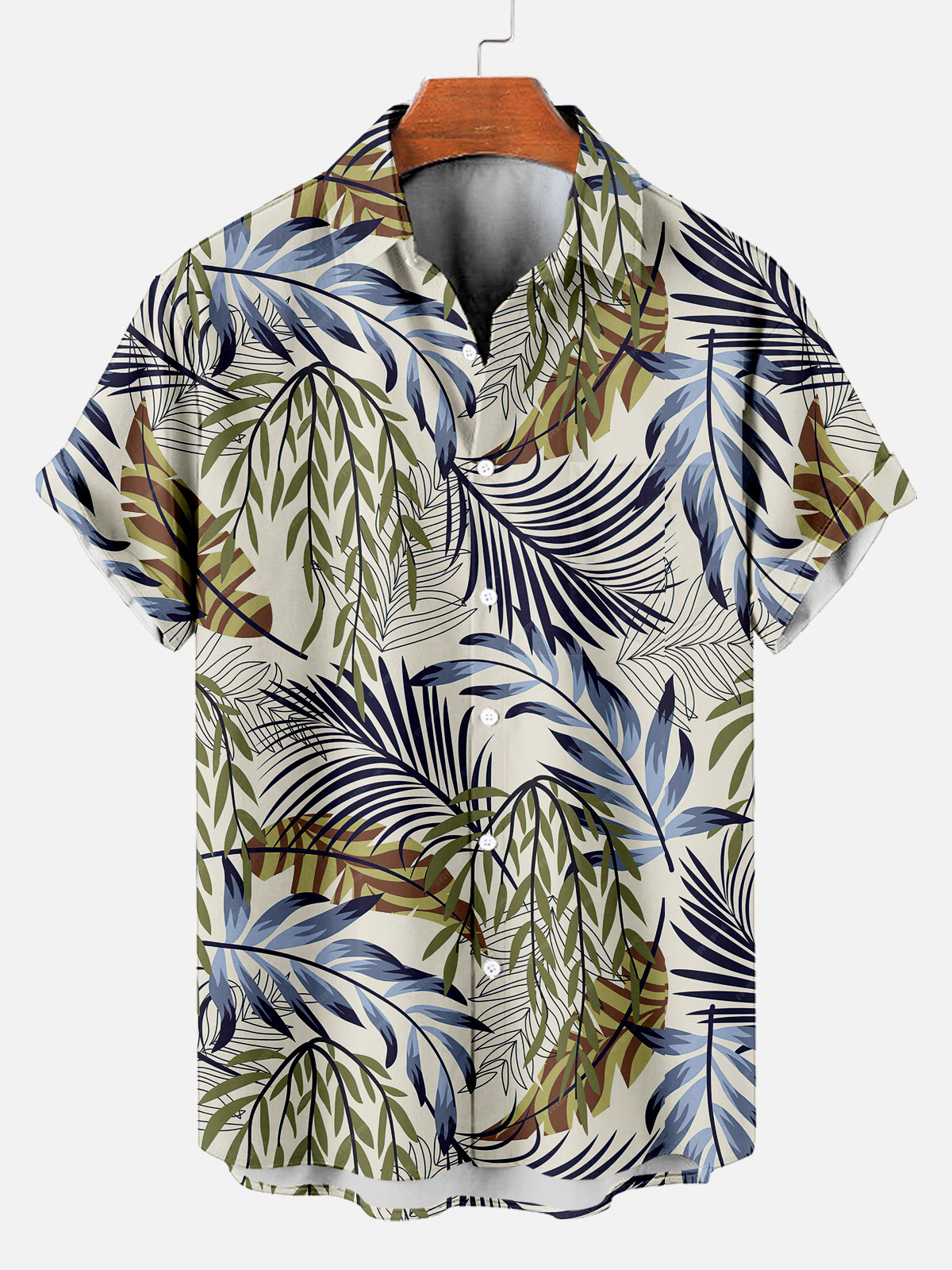 Men's Dark Hawaiian Everyday Casual Sleeve Short Shirt