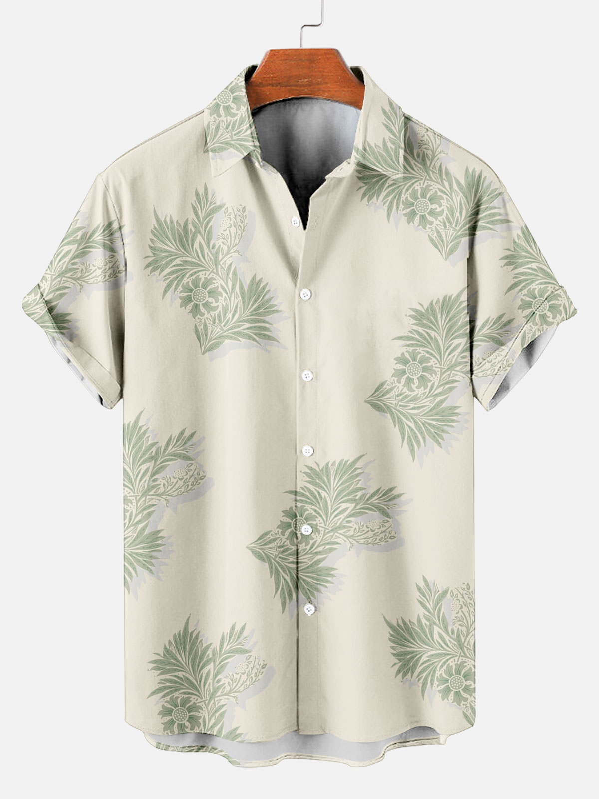 Men's Short Refreshing elegant hawaii Sleeve Shirt 