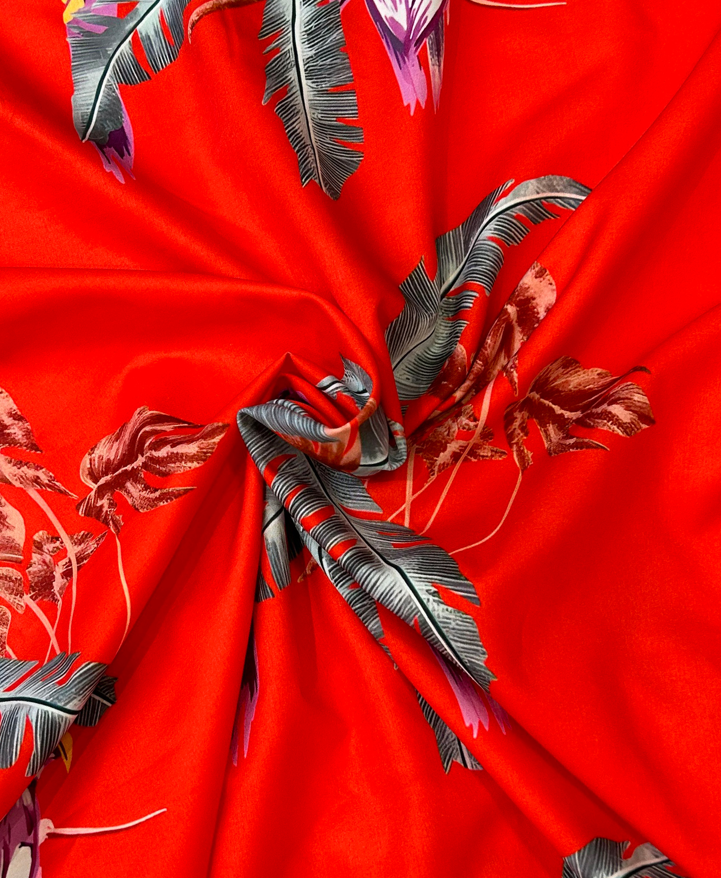 Men's Hawaiian Shirt, Short Sleeve Button Down, Tropical Parrot Print, Red