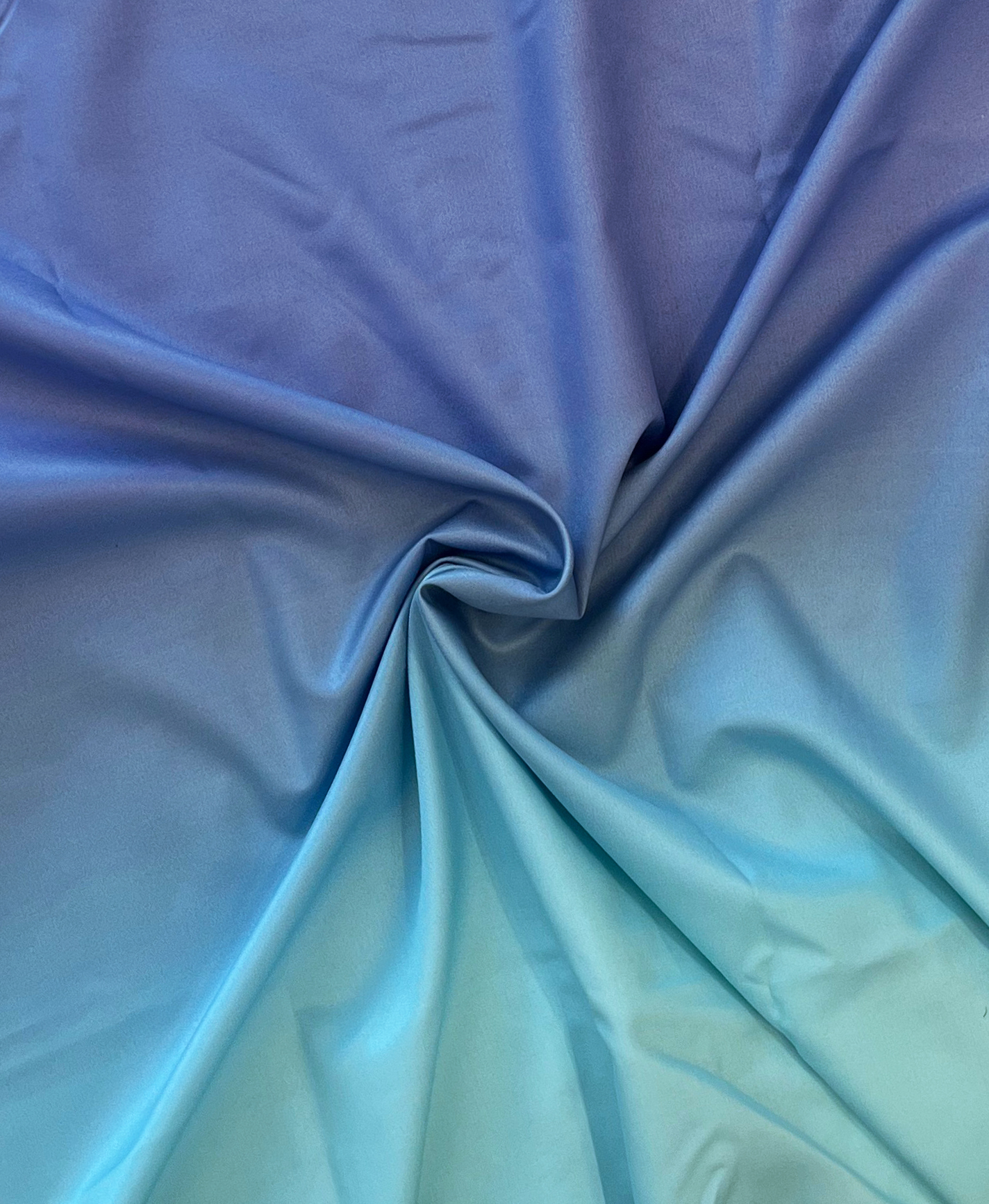 Men's Hawaiian Aloha Shirt, Short Sleeve Button Down, Palm Tree Print, Blue Ombre, Casual Beach Wear