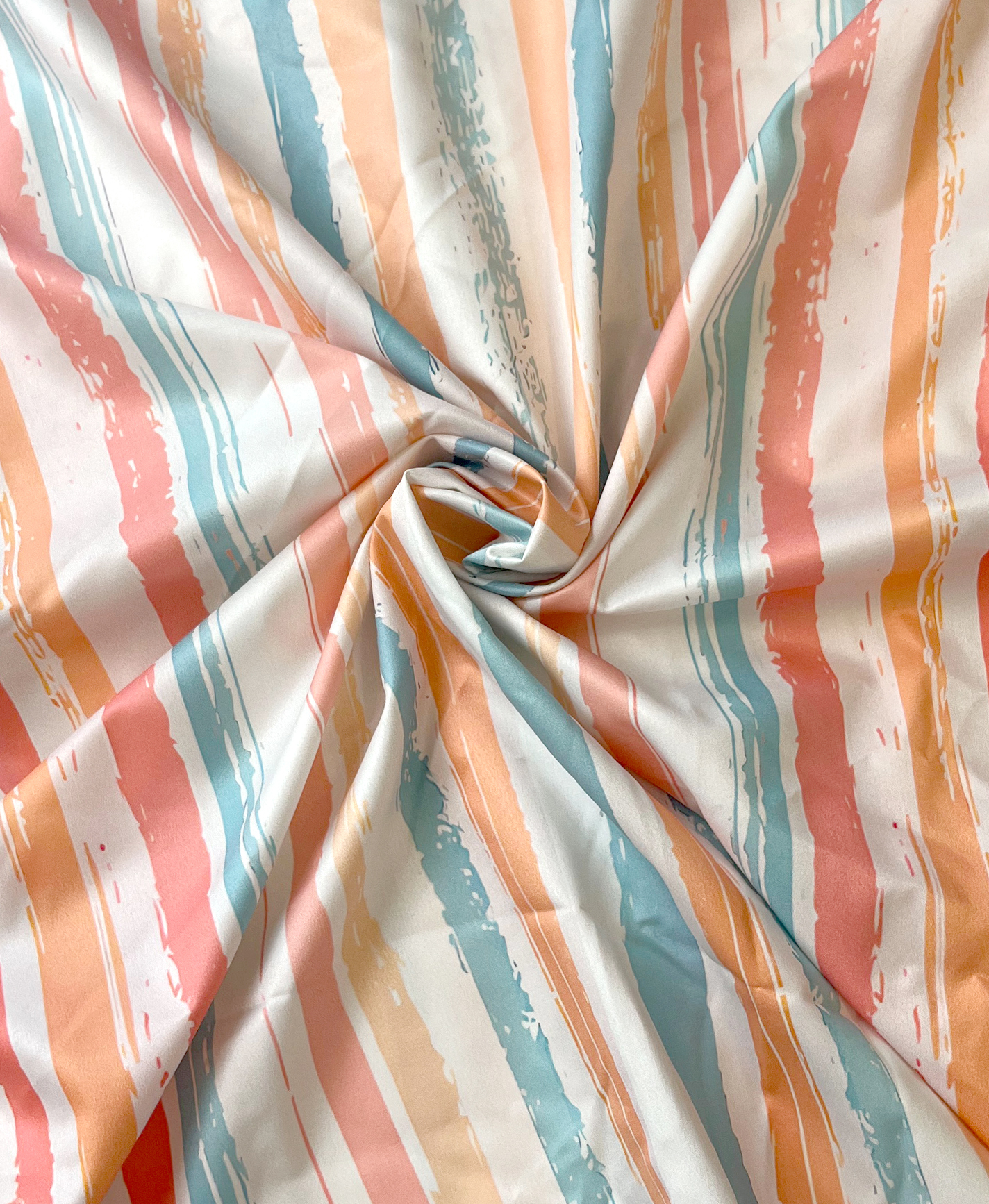 Men's Short Sleeve Button Down Shirt, Pastel Striped Pattern, Casual Summer Fit