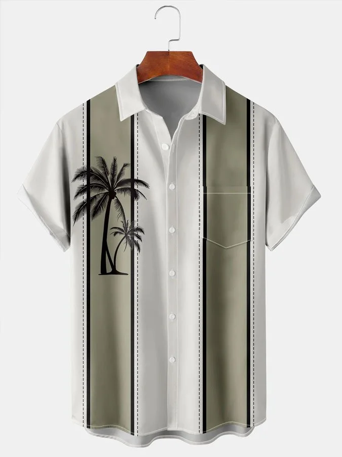 Men's Casual Pocket Short Sleeve Shirt