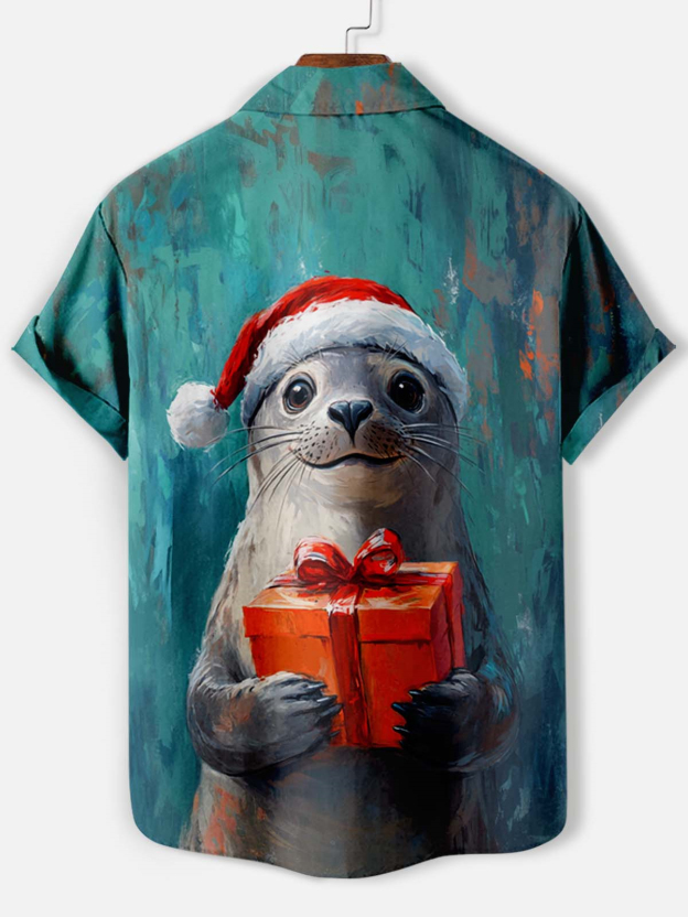 Men's Fun Cartoon Graphic Short Sleeve Shirt