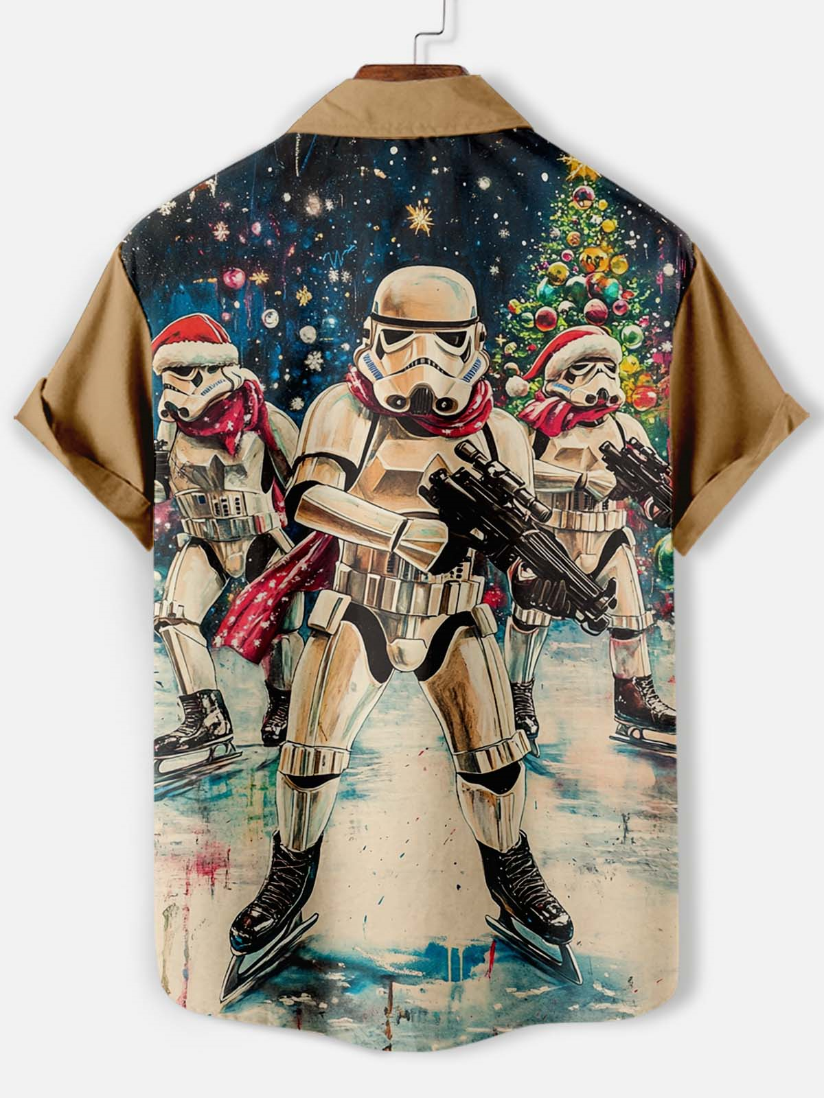 Men's Classic Movie Christmas Graphic Short Sleeve Shirt