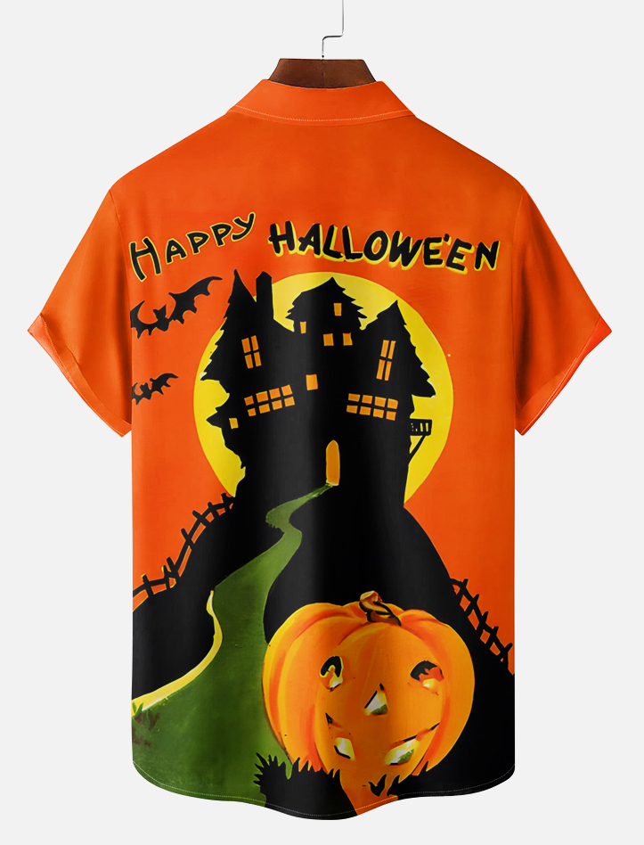 Halloween graphic short sleeve shirt