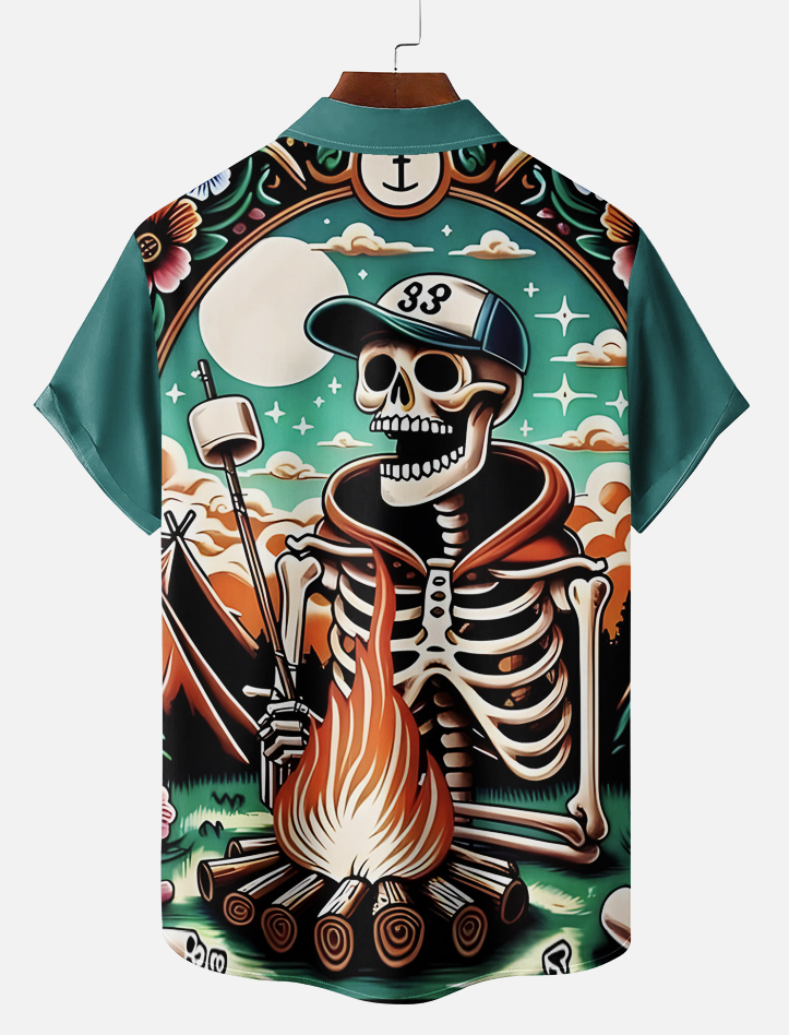 Men's Day of the Dead Graphic Short Sleeve Shirt