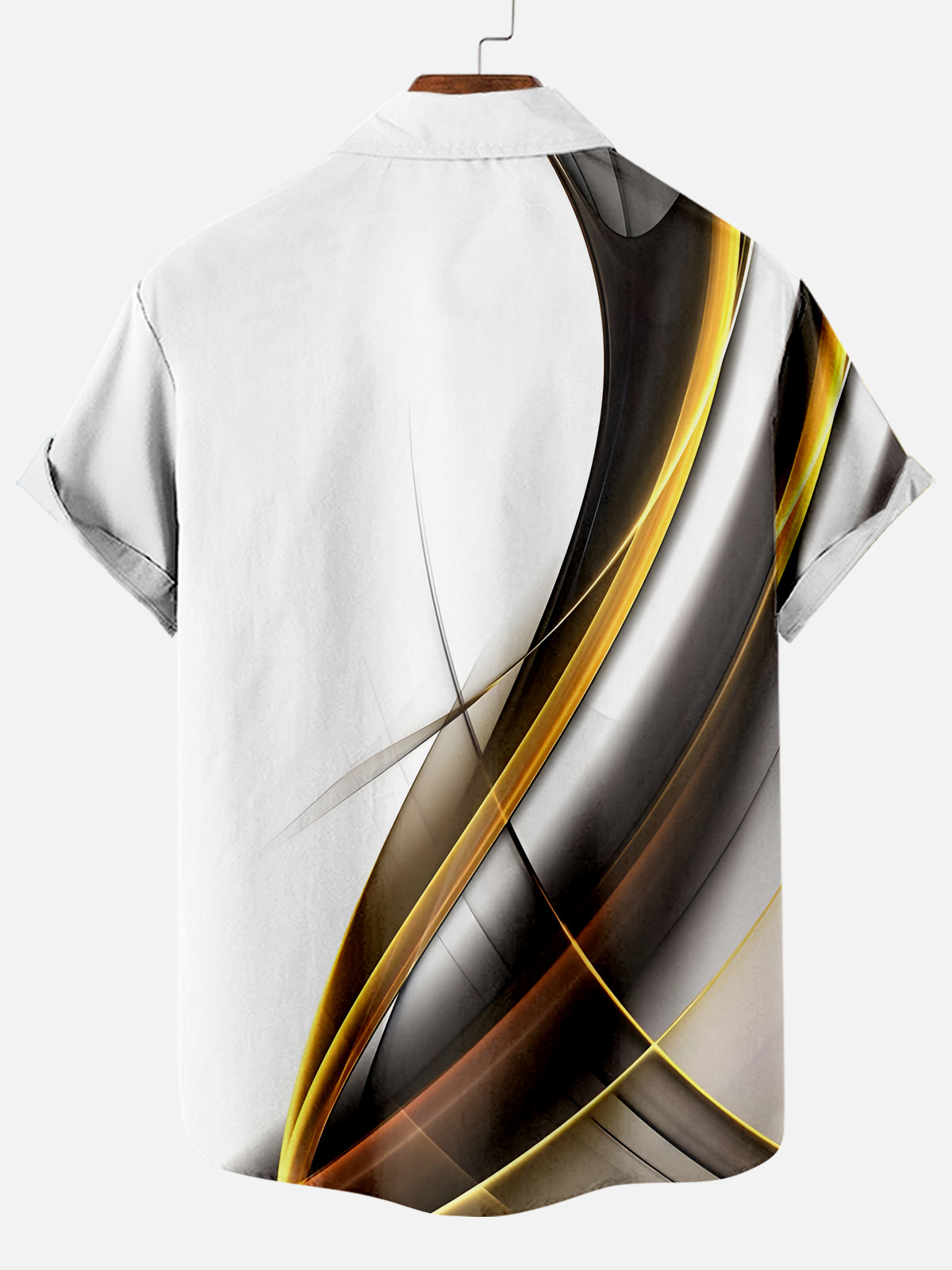 Men's Casual Contrast Color Short Sleeve Shirt