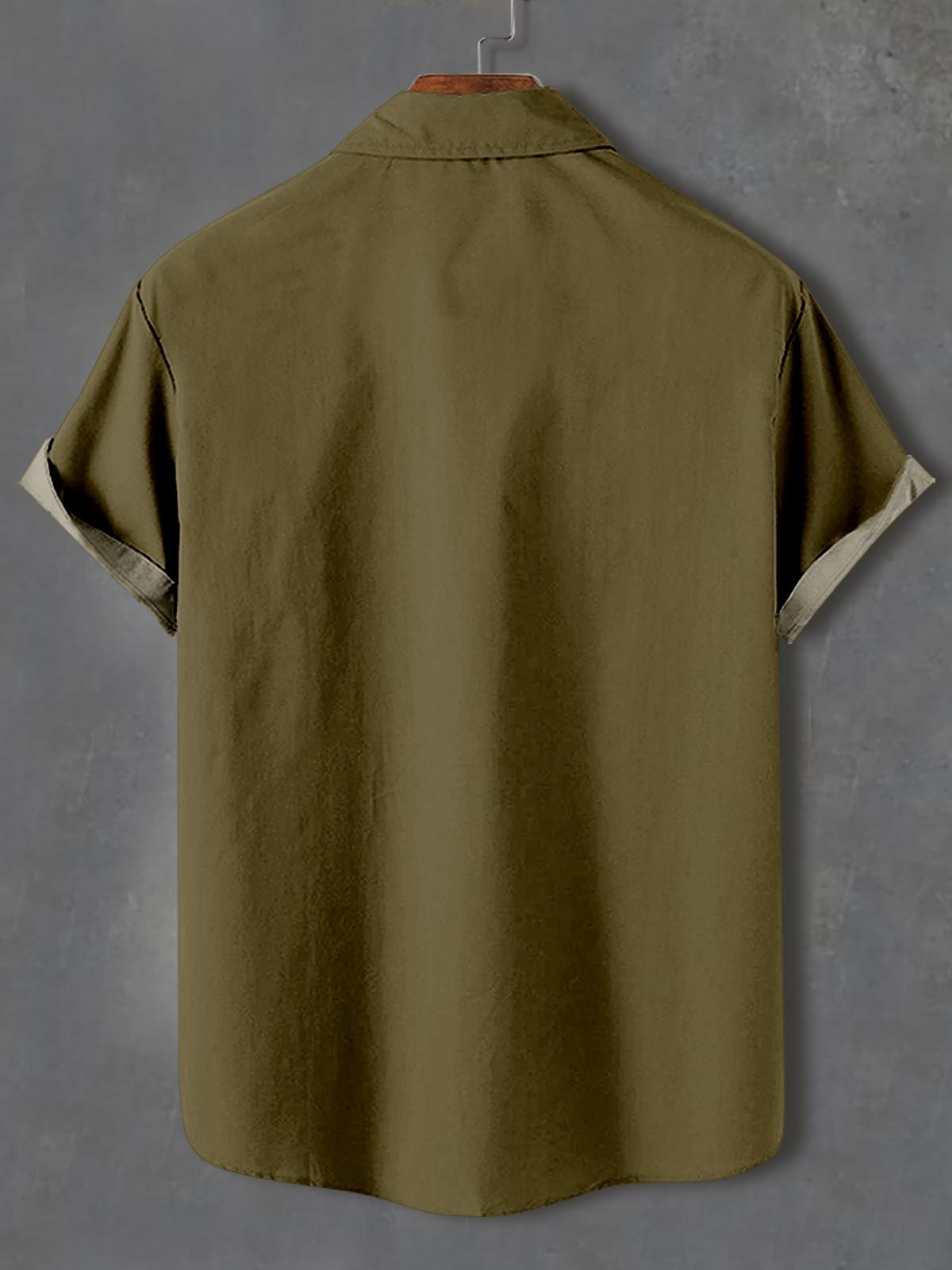 Men's retro illustration short sleeve shirt