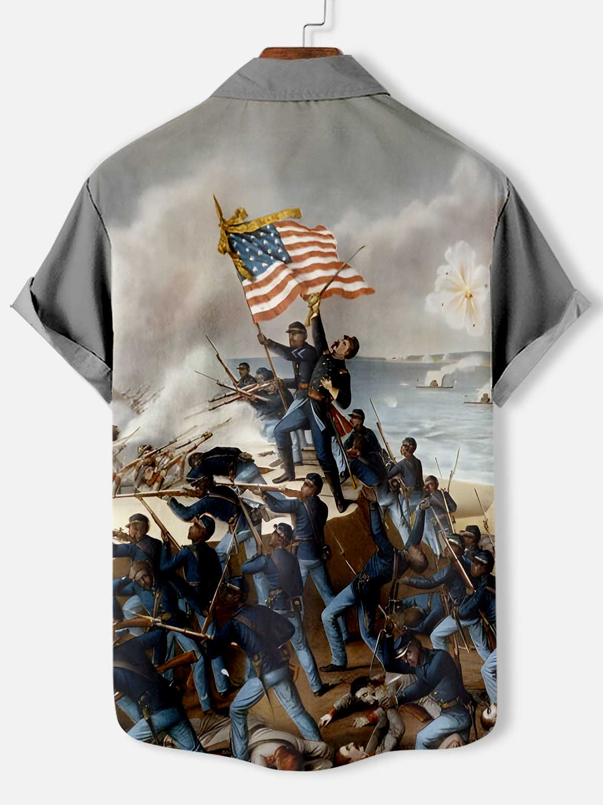 Men's Historical War Illustrated Short Sleeve Shirt