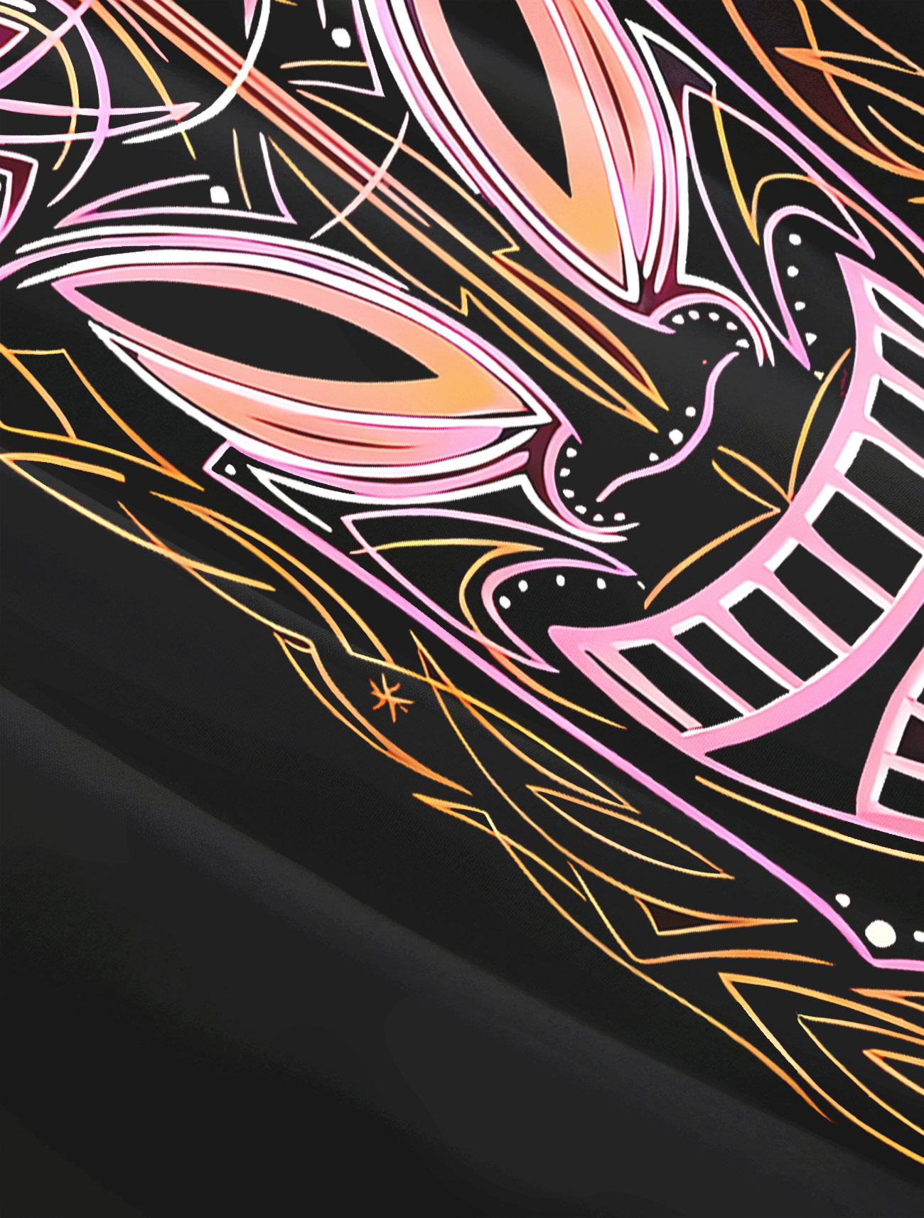 Men's cartoon racing stripe element short-sleeved shirt