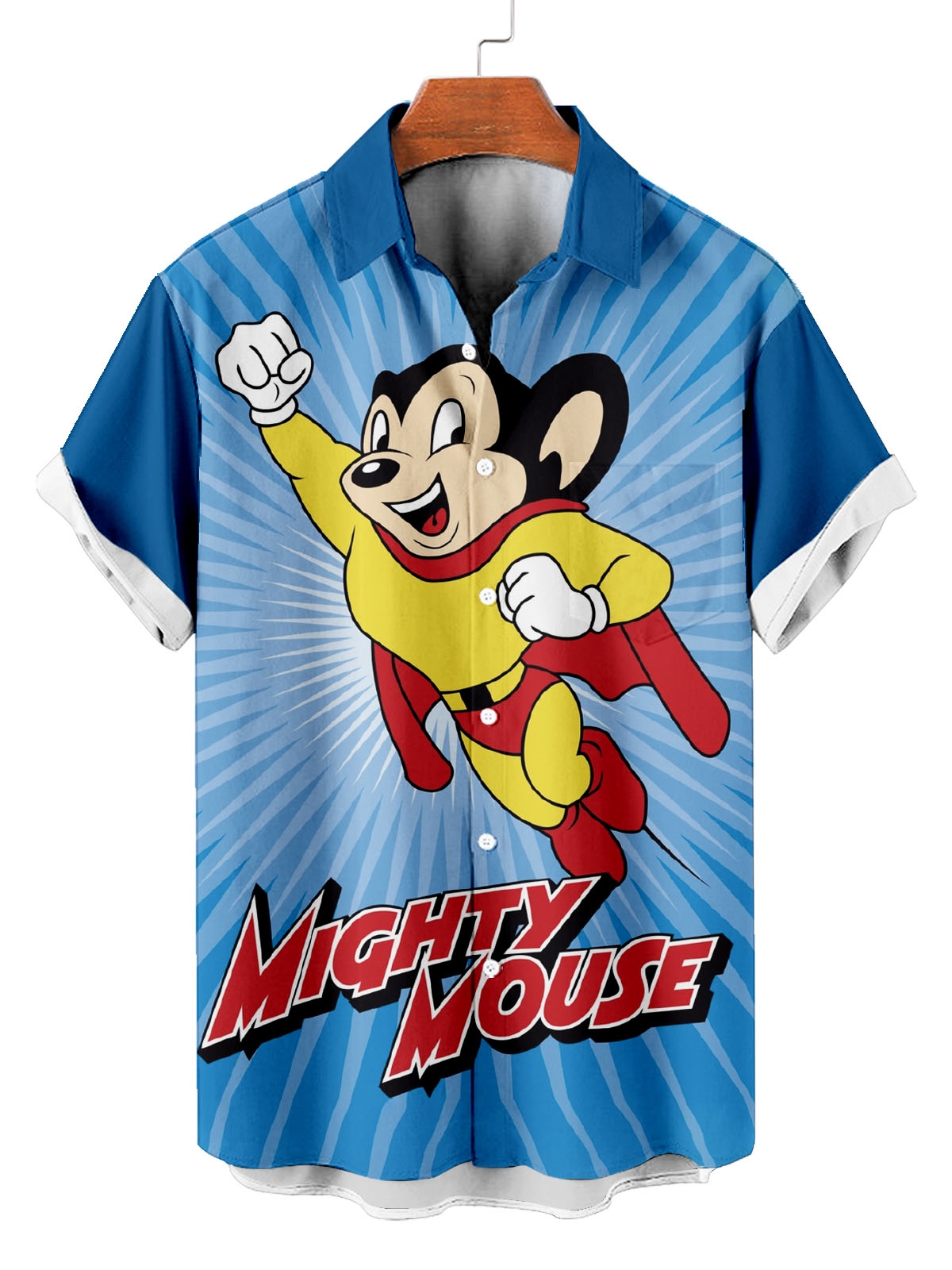 Classic Cartoon pattern short sleeved shirt