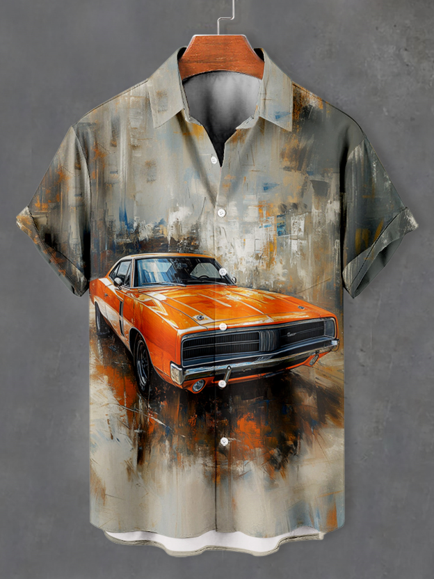 Men's Car Graphic Short Sleeve Shirt