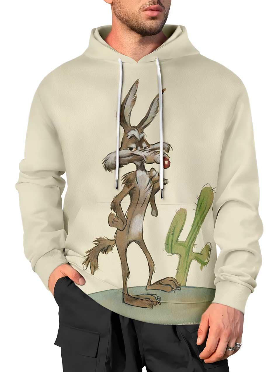 Men's Casual Art Cartoon Graphic Hoodie