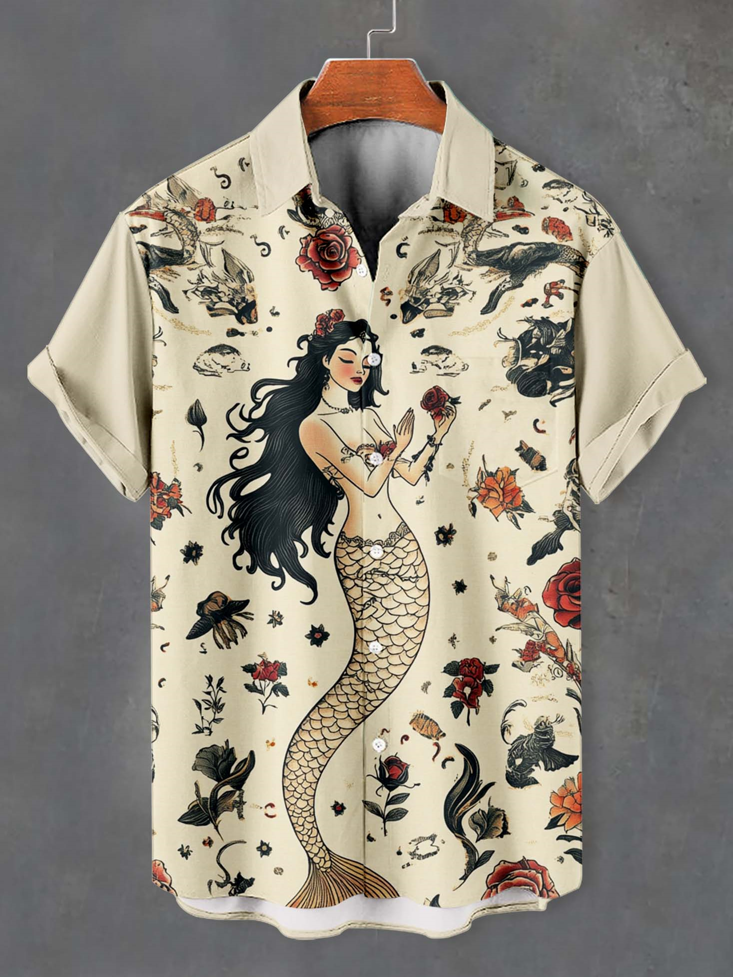 Men's Marine Life Graphic Short Sleeve Shirt