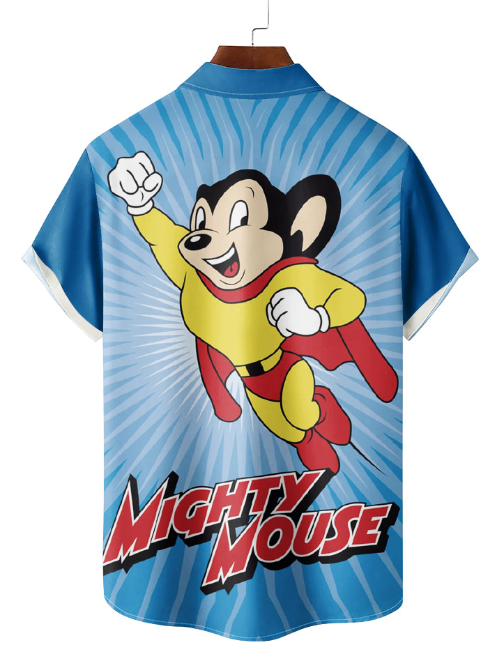 Classic Cartoon pattern short sleeved shirt