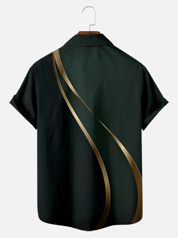 Men's Easter Cross Print Short Sleeve Shirt