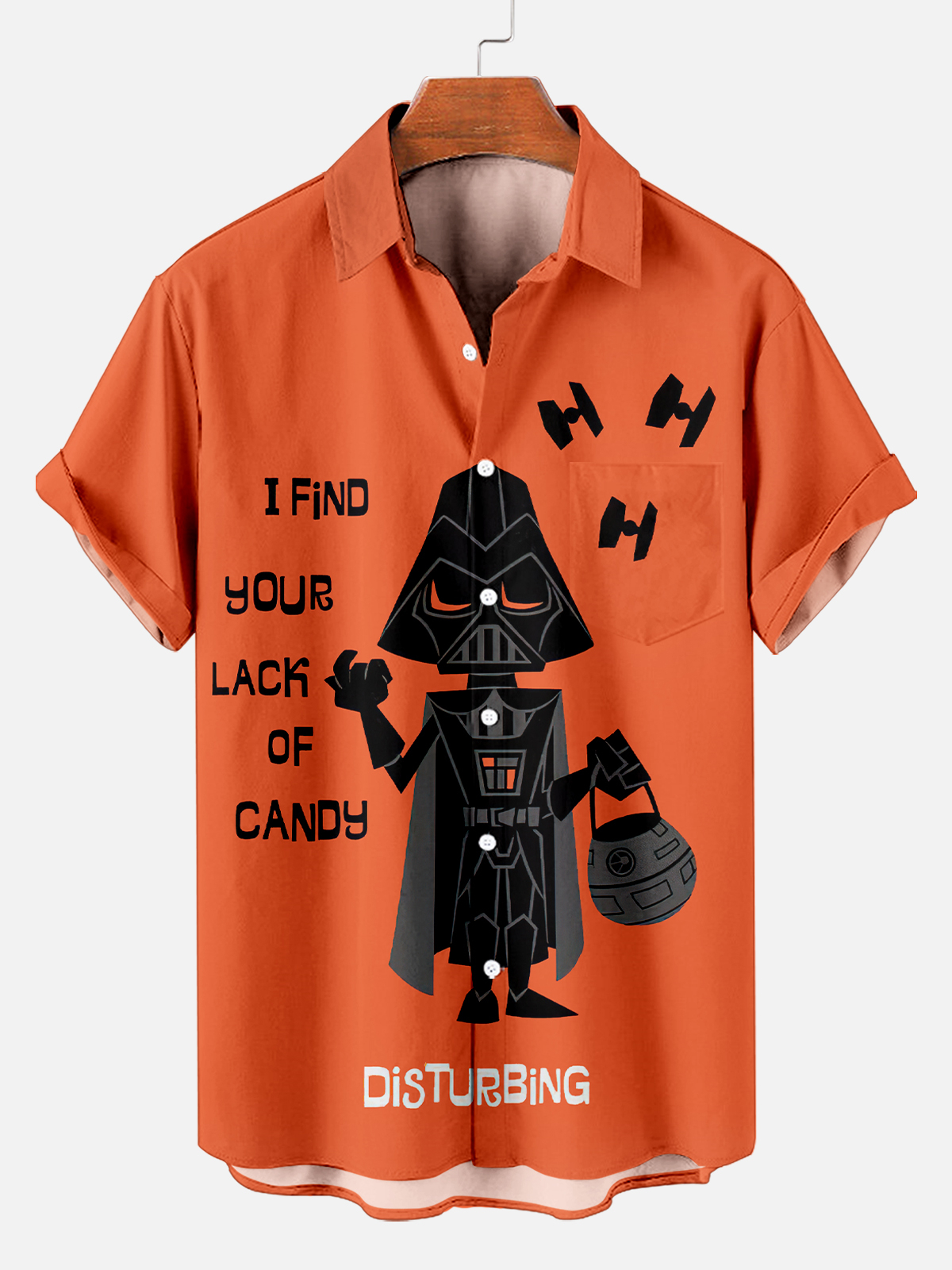 I Find Your Lack Of Candy Men's Space War Movie Halloween Short Sleeve Shirt