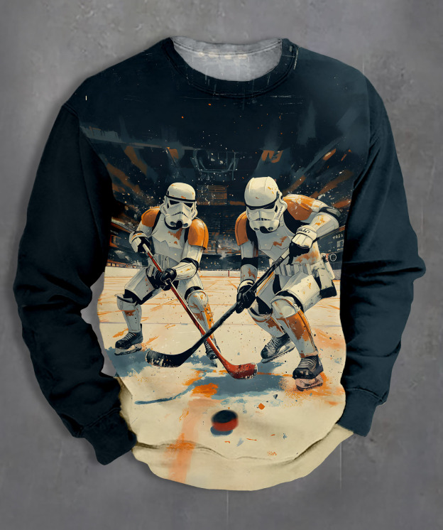 Men's Casual Classic Movie Graphic Long Sleeve Sweater