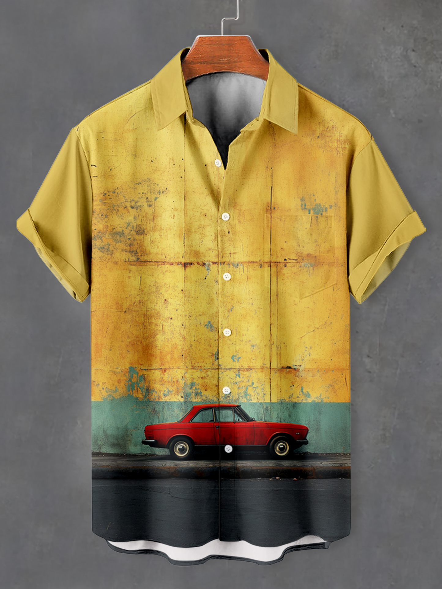Men's Car Graphic Short Sleeve Shirt