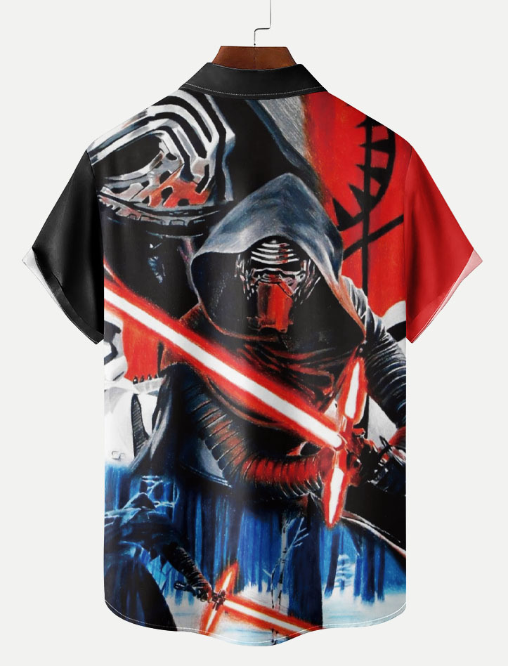  Classic Movie pattern short sleeved shirt