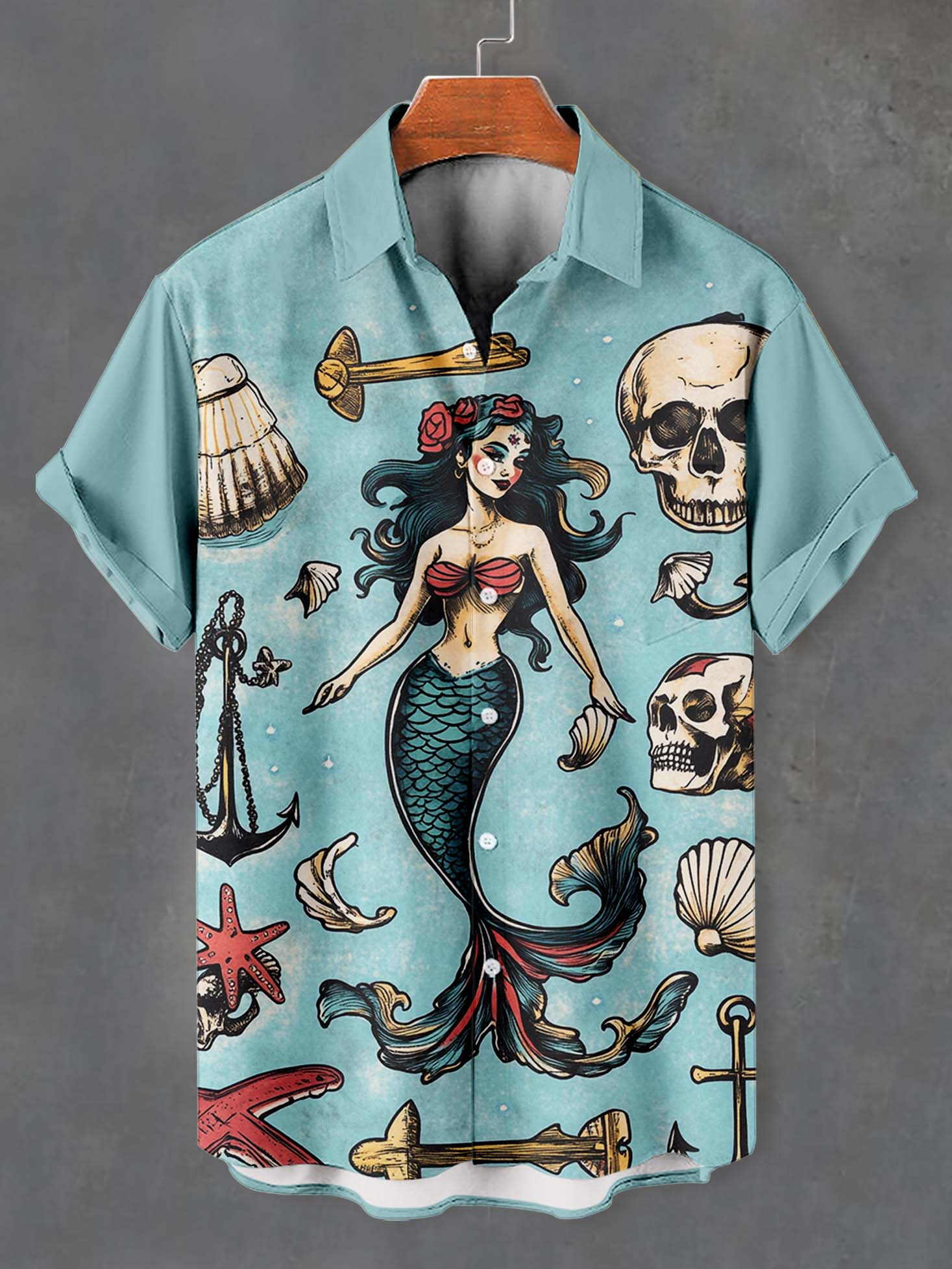 Men's Marine Life Graphic Short Sleeve Shirt