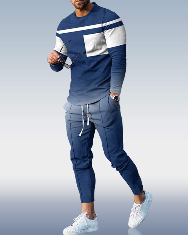 Suitmens Men's Casual Personality Print Suit 087