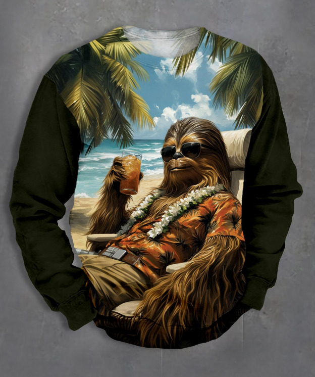 Men's Casual Classic Movie Graphic Long Sleeve Sweater