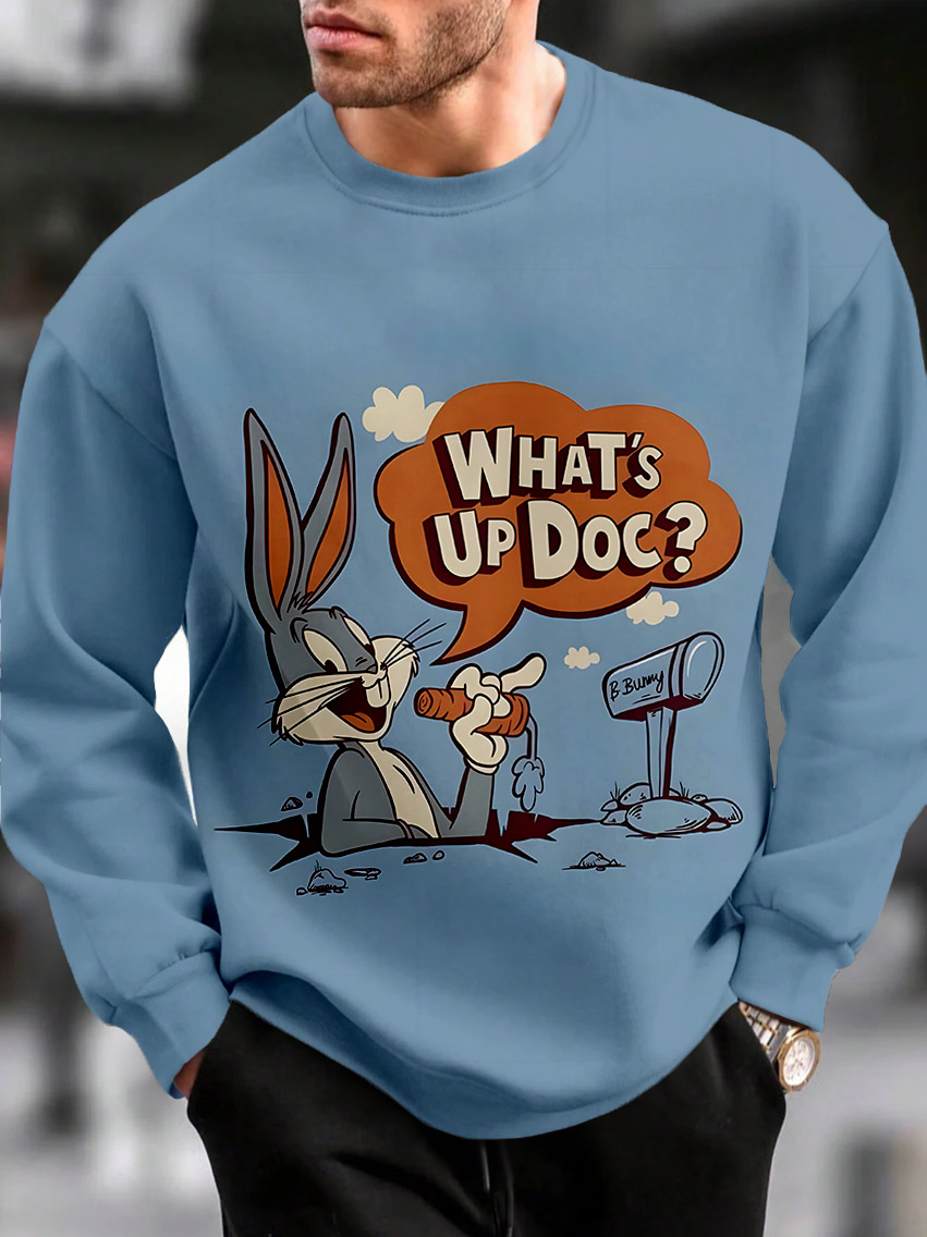 Men's Casual Classic Movie Graphic Long Sleeve Sweater