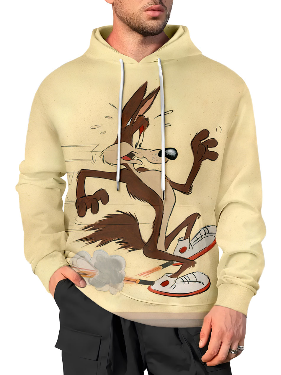 Men's Casual Art Cartoon Graphic Hoodie