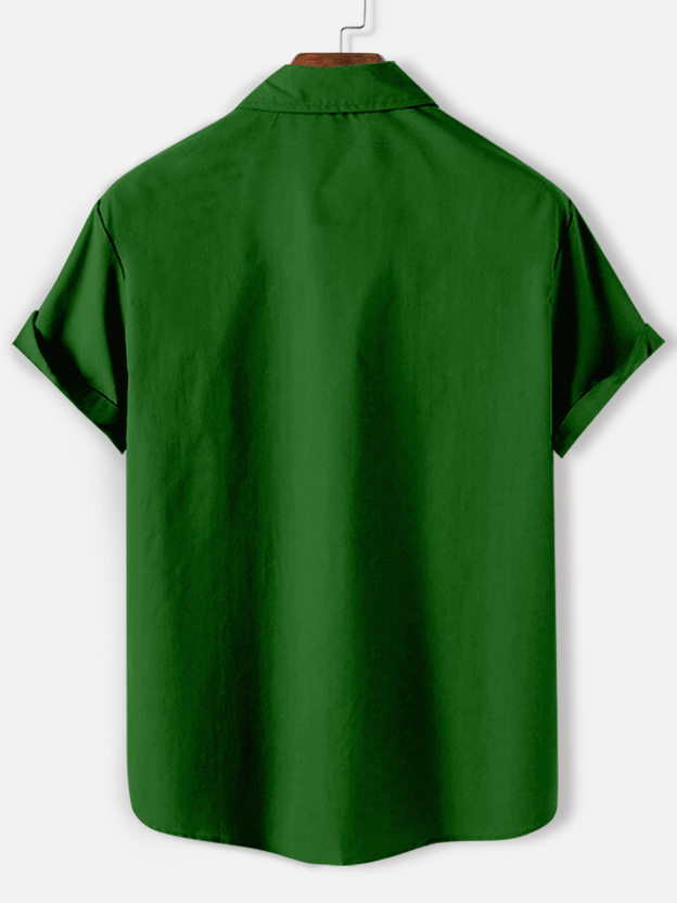 Men's Casual St. Patrick's Day Graphic Short Sleeve Shirt