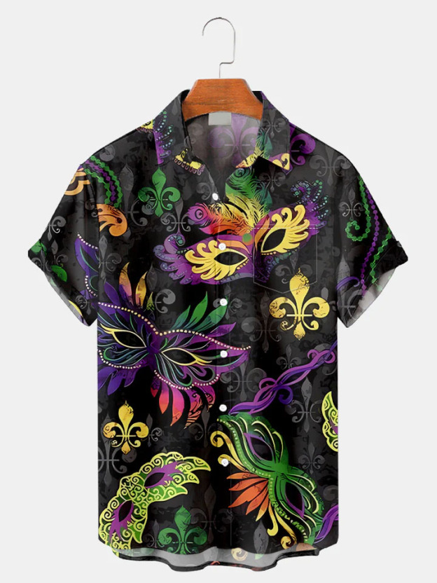 Men's Short Refreshing elegant hawaii Sleeve Shirt